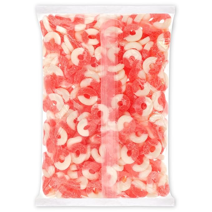 Albanese World's Best Gummi Watermelon Rings | 4.5lbs of Candy | Gluten Free, Fat Free, Soft and Chewy Gummy Rings | Perfect for Parties, Baking with Kids, and On The Go Snacking