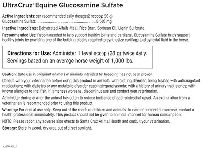 UltraCruz-sc-516456 Equine Glucosamine Sulfate Joint Supplement for Horses, 4 lb, Pellet (32 Day Supply)