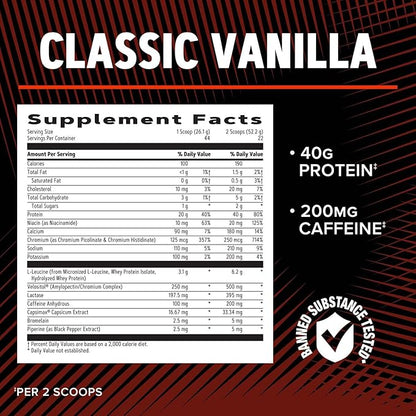 GNC AMP Wheybolic Ripped - Classic Vanilla (22 Servings)