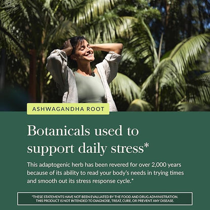 Gaia Herbs Ashwagandha Root - Stress Relief & Sleep Support Supplement - Supports Balanced Energy Levels & Positive Outlook* - 120 Vegan Liquid Phyto-Caps (60 Servings)
