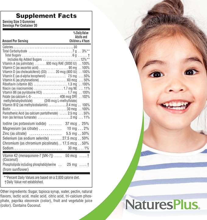 NaturesPlus Animal Parade Multivitamin Children's Gummies - 90 Count - Assorted Cherry, Grape & Orange Flavors - Supports Immune System - Vegetarian, Gluten Free - 30 Servings