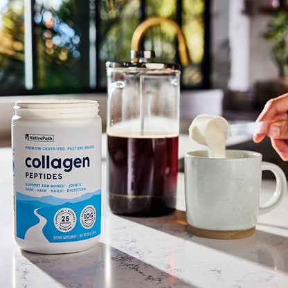 NativePath Collagen Peptides - Hydrolyzed Type 1 & 3 Collagen Powder for Skin, Hair, Nails - 8.8 oz (25 Servings) (Pack of 2)