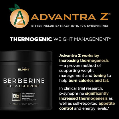 1,950mg GLP-1 Berberine Weight Loss Supplement + Dihydroberberine, Ceylon Cinnamon, Chromium Picolinate, Bitter Melon - 100x Strength Berberine 1500mg Natural Appetite Suppressant Pills for Women