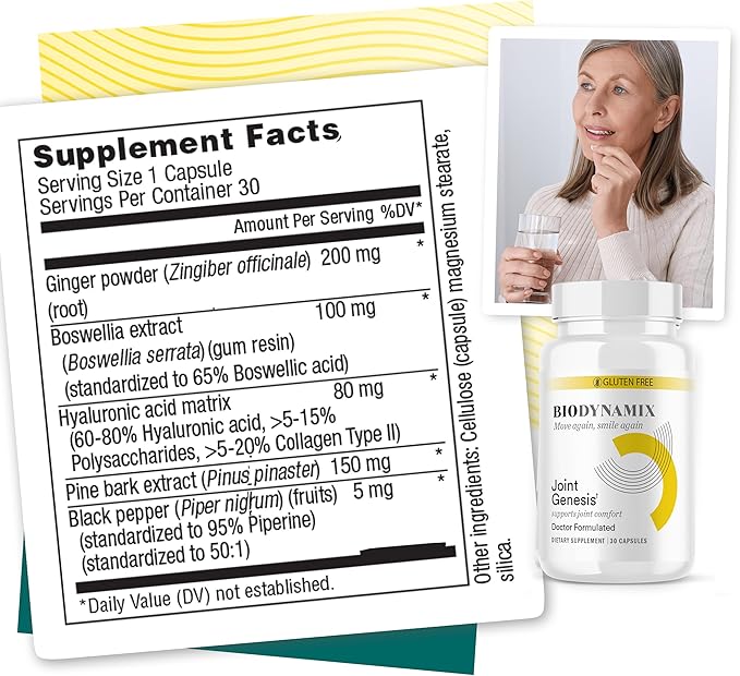 Joint Genesis, Joint Support Formula, Promotes Joint Function, Comfort, and Flexibility, 30-Day Supply, 6 Pack