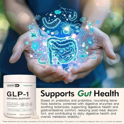 GLP-1 Supplement for Women and Men, Hunger & Metabolism Support - Support GLP1 Naturally, with Prebiotic & Probiotic Blend