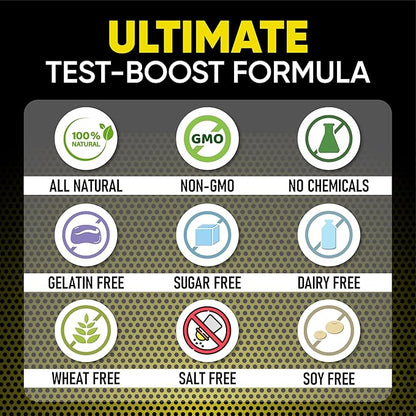 Alpha Testosterone Booster for Men - Increase Size Enlargement Pills for Men - Male Enhancing Supplement Energy, Strength, Stamina, Endurance, Performance - Male Enhancement Testosterona Para Hombre
