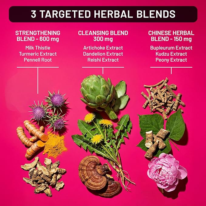 NatureWise Liver Balance Detox Supplement - Triple Repair Formula with Milk Thistle, Dandelion, Turmeric, Artichoke, Reishi Mushroom & Kudzu, - Vegan - 120 Capsules[60-Day Supply]