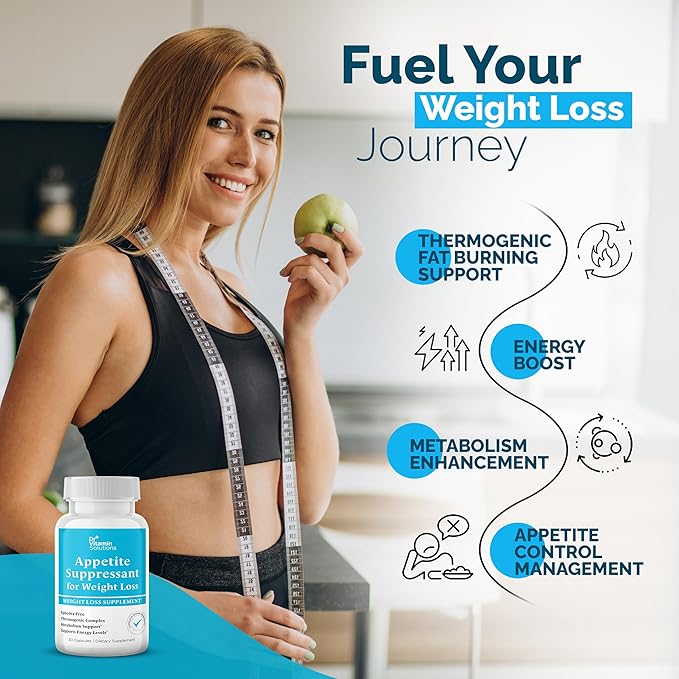 Appetite Suppressant for Weight Loss - Diet Pills for Women w/ Garcinia, Ginger Root, Guarana - Thermogenic Fat Burner & Metabolism Booster for Women & Men | Belly Fat + Energy Support, 30 Caps