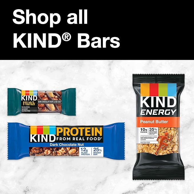 KIND Nut Bars, Salted Caramel & Dark Chocolate Nut, Healthy Snacks, Gluten Free, Low Sugar, 6g Protein, 12 Count (Pack of 2)