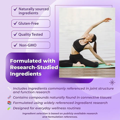 Sotalix Glucosamine 650mg – All-in-1 Joint Support with Chondroitin, MSM, Collagen, Turmeric, Vitamin D3 & Hyaluronic Acid – 150 Capsules – Shellfish-Free
