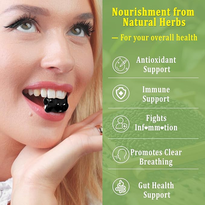 Oil of Oregano with Black Seed Oil + Vitamin D3 | 3 in 1 Oregano Oil 500mg Gummies for Immune Health | Retains High Concentrated Carvacrol & Thymoquinone | Non-GMO, Vegan | 60 Chews