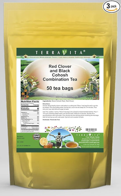 Red Clover and Black Cohosh Combination Tea (50 tea bags, ZIN: 512985) - 3 Pack