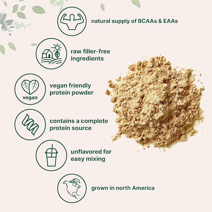 Micro Ingredients North American Grown, Pea Protein Powder, 5 Pounds | Plant Based, Unflavored | Complete Vegan Protein Source with BCAAs & EAAs – 27g Serving | Non-GMO, Keto Friendly