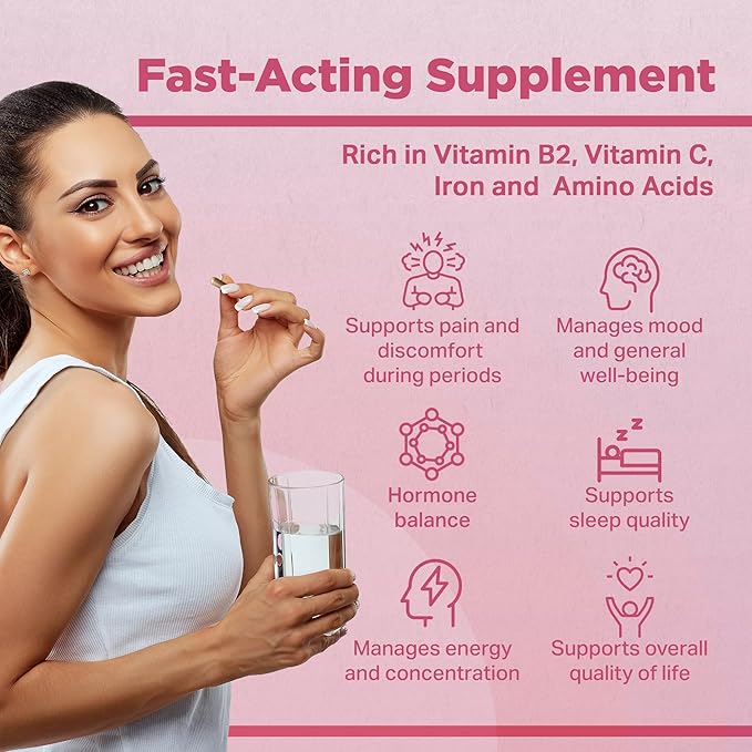 Strength & Spices Hormone Balance 100% Natural Estrogen Supplement – 12 Ingredients w Dong Quai - 60 Vegan UK Made 1000mg Capsules – Fertility and Menstrual Comfort
