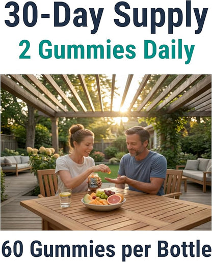 SHIZAM NMN Supplement Gummies – Nicotinamide Mononucleotide (NMN) 1000-mg per Serving | NAD+ Supplement Format | Sugar-Free NMN Gummies | 60 Gummies | 30-Day Supply