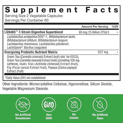 Force Factor ProbioSlim Extra Strength Probiotics for Women and Men with 30 Billion CFUs of Probiotics for Digestive Health, Bloating Relief, and Gut Health, with Prebiotic Fiber, 120 Capsules