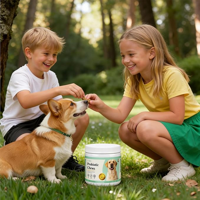 Probiotics for Dogs - Soft Chews for Yeast Infection, Digestive Health & Immune Support Promotes Balanced Gut Flora & Healthy Skin