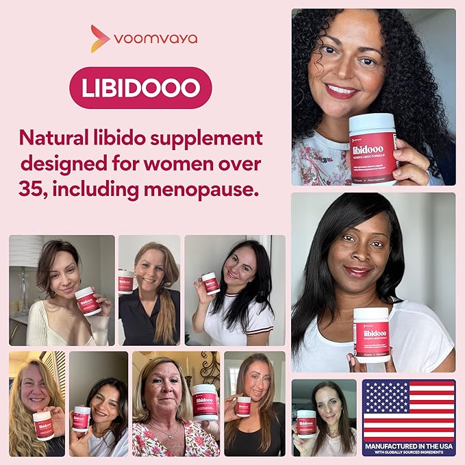VoomVaya Libidooo - Libido Support for Women Over 35 | Female Libido Booster to Support Mood, Energy & Confidence – 3rd Party Tested - 60 Capsules