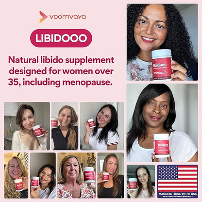 VoomVaya Libidooo - Libido Support for Women Over 35 | Female Libido Booster to Support Mood, Energy & Confidence – 3rd Party Tested - 60 Capsules