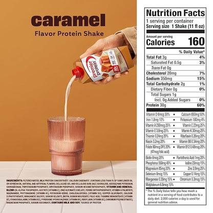 Premier Protein Shake, Caramel, 30g Protein, No Added Sugar, 24 Vitamins & Minerals to Support Immune Health, 11 fl oz, 4 Pack (Packaging May Vary)