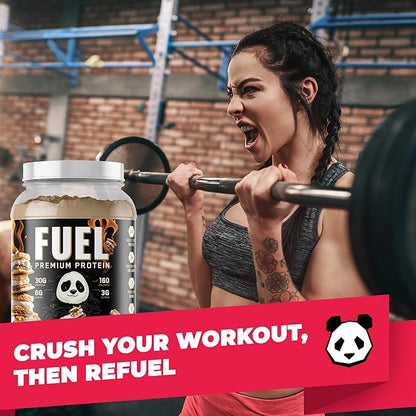 Underground Bio Labs Panda Fuel Premium Protein Whey,Hydrolyzed Collagen,Casein,Probiotics, Enzymes, Keto Friendly,Time Release, 25 Servings (2.5 Pound, Campfire S'Mores)