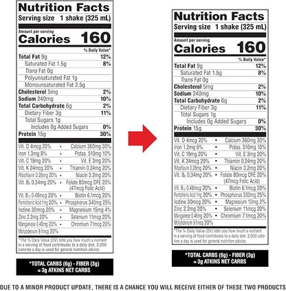 Atkins Chai Tea Latte Flavored Protein Shake, High Protein Shake, Low Glycemic, Low Carb, Low Sugar, Keto Friendly, Gluten Free, Ready to Drink Protein Shake, 12 count (3 sets of 4)