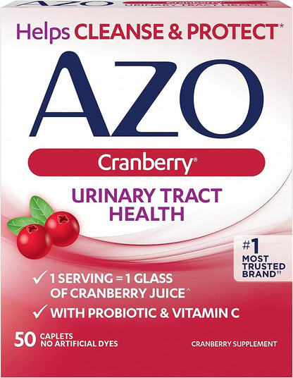 AZO Cranberry Urinary Tract Health, 100 Softgels & 50 Caplets, 1 Serving = 1 Glass Cranberry Juice, Sugar Free Pacran