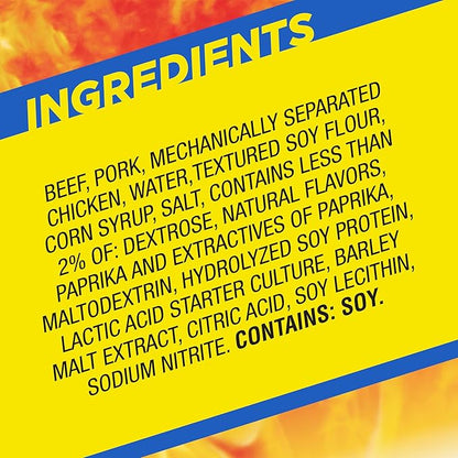 Slim Jim Smoked Meat Sticks, Mild Flavor, 6g Protein Per Serving, Snack Size, 0.28 oz. (100 Count)