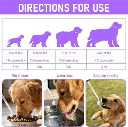 Liquid Collagen for Dogs with Premium Grass-Fed Collagen, Skin & Coat Support, Hip & Joint Mobility, Itch Relief, Digestive & Immune Health, with MSM, Biotin & Vitamin C, 4 fl oz