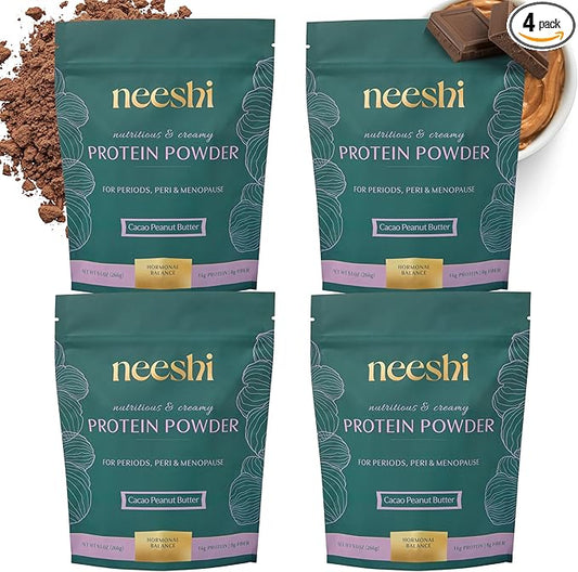 Hormone Balance Protein Powder – PMS & Perimenopause Relief for Cramps, Bloating & Mood Swings – Vegan Plant Based Superfood – 28 Servings