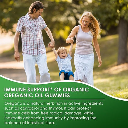 Oregano Oil with Black Seed Oil Organic Gummies for Kids and Adults | 6-in-1 Oregano Oil Supplement | Carvacrol + Thymoquinone | Immune Support with Garlic, Elderberry | Sugar-Free, 180 Chewable