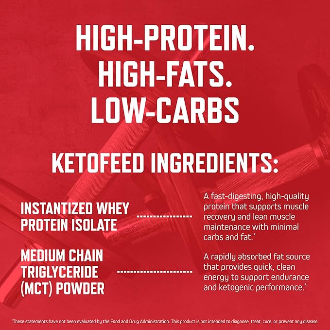 Purus Labs KetoFeed Protein | Keto Low Glycemic Protein Meal Replacement | Low Carb, 0 Sugars | Added MCTs | 20g Whey Protein (Salted Vanilla Caramel)