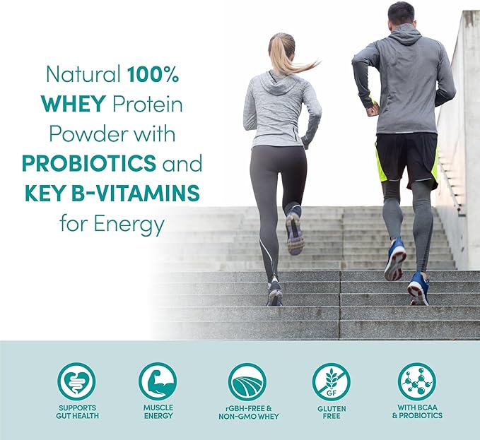 Designer Wellness, Designer Whey, Natural Whey Protein Powder with Probiotics, Fiber, and Key B-Vitamins for Energy, Gluten-Free, French Vanilla, 12oz