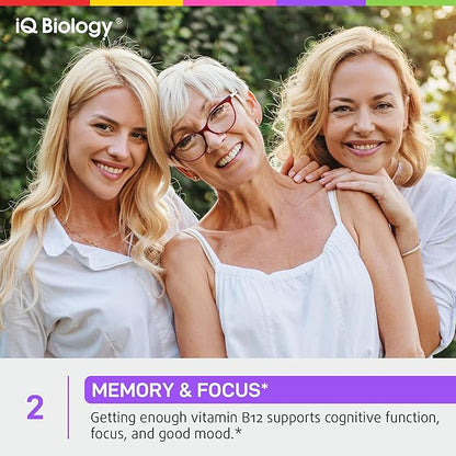 Organic Vitamin B12 Liquid Drops - Sublingual Methylcobalamin 5000 mcg - Methylated B-12 Active Coenzyme Form - Energy & Nerve System Support - Vegan Vit B 12 - USA Made - Berry Flavor - 60 servings