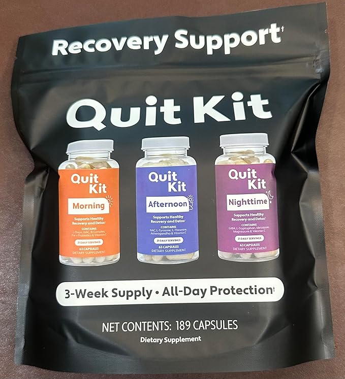 Detox & Withdrawal Support System | 21-Day Recovery Supplement for Anxiety, Stress, Sleep, Mood & Craving Support | Magnesium Glycinate, GABA, L-Theanine