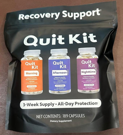 Detox & Withdrawal Support System | 21-Day Recovery Supplement for Anxiety, Stress, Sleep, Mood & Craving Support | Magnesium Glycinate, GABA, L-Theanine