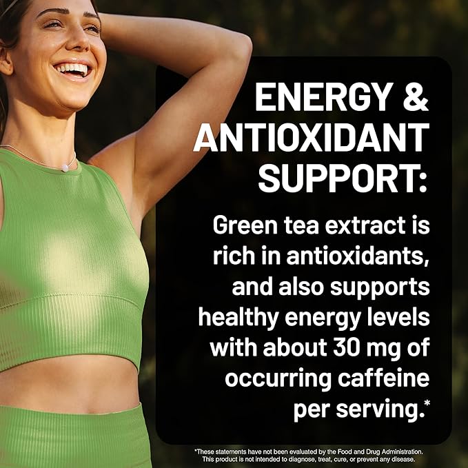 NatureWise Green Tea Extract Capsules 1000 mg - 50% EGCG & 98% Polyphenols - Extra Strength Green Tea Pills - Antioxidants for Heart Health & Energy - Vegan, Non-GMO - 120 Count[60-Day Supply]