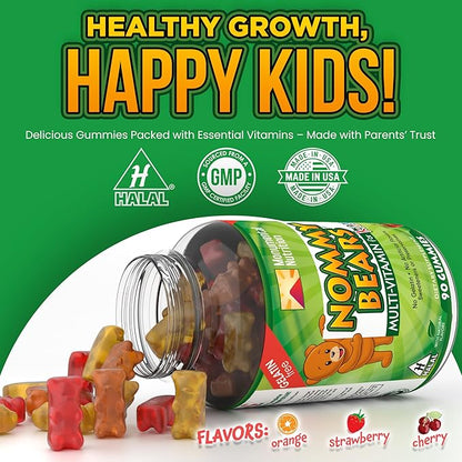 Kids Multivitamin Gummies – 11 Essential Kids Vitamins for Ages 2+, Gelatin-Free, Vegan, Halal, Gluten & Dairy Free, Natural Flavors, 45 Days Supply - 90 Count