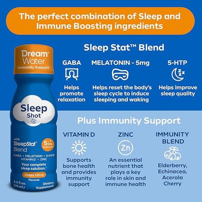 Dream Water: Sleep Aid & Immunity Support - Sleepy Citrus - 12 ct