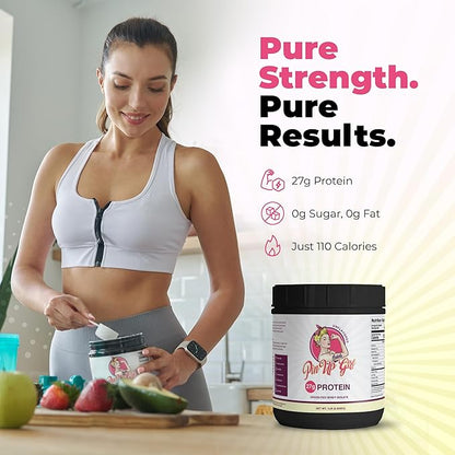 Pin Up Girl Whey Protein Isolate Powder – 27g of Protein Per Serving – Pure Premium Muscle-Building Whey Protein for Women – Fat Free, Low Calorie, Low Carb, No Added Sugar – Unflavored