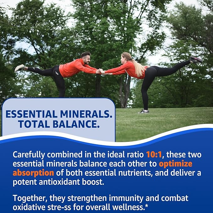 Zinc Picolinate Gummies with Copper + Probiotics, Vitamin B6 for Max Absorption, Zinc Supplements for Men and Women, Two Essential Minerals Balance Formula for Immunity and Gut Health, Vegan, 120 Cts