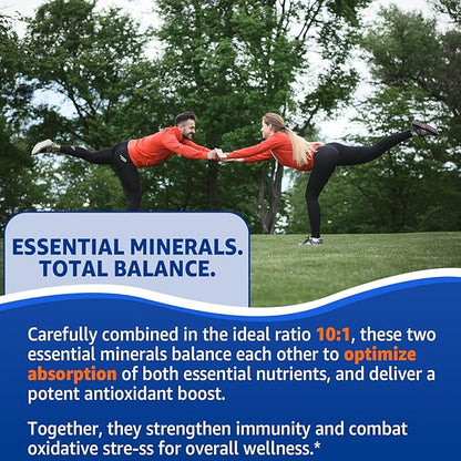 Zinc Picolinate Gummies with Copper + Probiotics, Vitamin B6 for Max Absorption, Zinc Supplements for Men and Women, Two Essential Minerals Balance Formula for Immunity and Gut Health, Vegan, 120 Cts