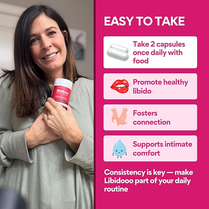 VoomVaya Libidooo - Libido Support for Women Over 35 | Female Libido Booster to Support Mood, Energy & Confidence – 3rd Party Tested - 60 Capsules