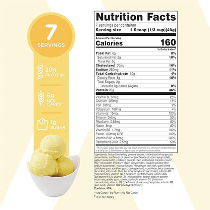 TransformHQ Meal Replacement Shake Powder 7 Servings (Pineapple Ice Cream Flavored) - Gluten Free, Non-GMO