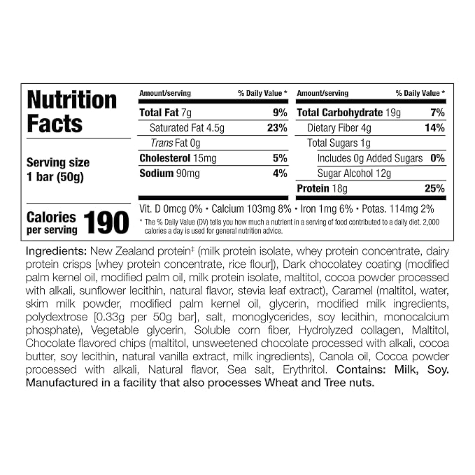PERFECT SPORTS Diesel New Zealand Whey Protein Bars | Stevia Sweetened, No Artificial Flavors | Low Sugar, 18g Protein | 12 Pack (Triple Rich Chocolate)