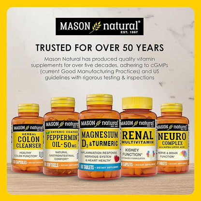 MASON NATURAL Glucosamine & Fish Oil Supplement with DHA & Omega 3 for Joint & Muscle Support, 1 Month Supply Softgel Pills