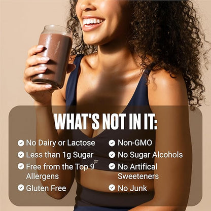 VitaHustle ONE Vegan Cookies & Cream Protein Powder - 20g Plant Protein Meal Replacement with 86+ Superfoods & Greens, Probiotics + No Bloat Digestive Blend - Dairy Free, Gluten Free (15 Servings)