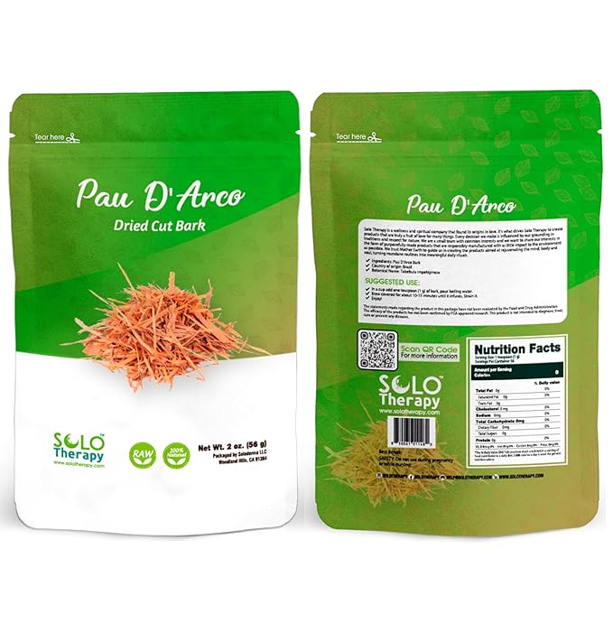 Pau D’Arco Bark Tea 2 oz – Cut & Sifted Tabebuia impetiginosa – Loose Leaf Herbal Infusion – Caffeine Free – Resealable Pouch (Pau D'Arco Bark)