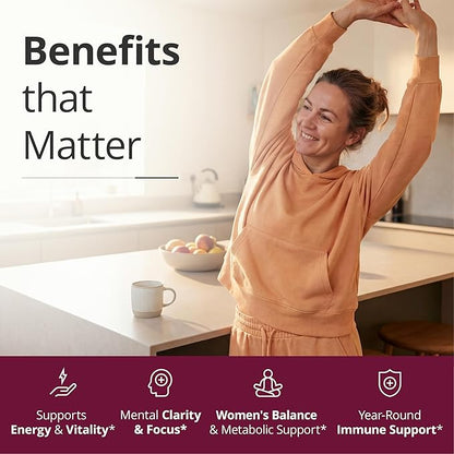 Multivitamin for Women with Vitamins and Minerals for Energy, Focus and Immune Health – Premium Daily Womens Multivitamins & Multiminerals – 60 Liquid Capsules