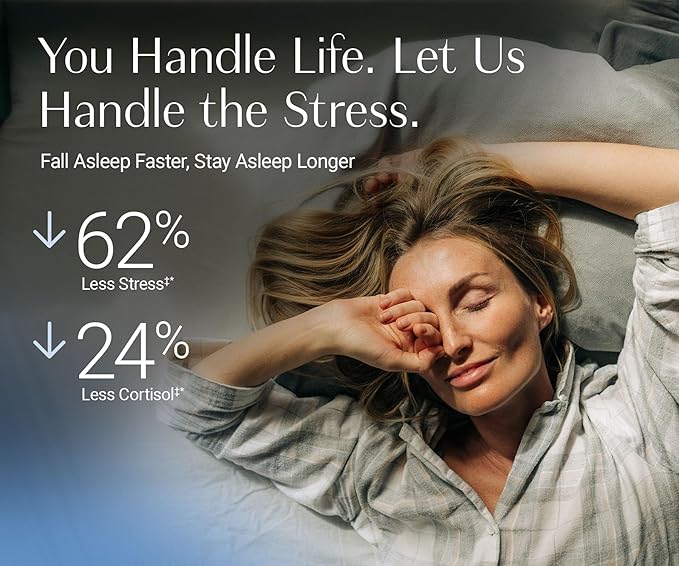 AlgaeCal Magnesium Relax™ - Chelated Magnesium with Ashwagandha for Sleep & Stress - Glycinate, Malate, Citrate - Sleep, Mood, & Cortisol Support (4 Months Supply)